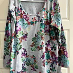 NWOT LuLaRoe Lynnae Long Sleeve Shirt - Size 3XL (20/22)